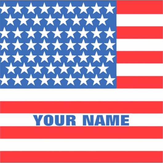 Aangepaste Amerikaanse vlag Sticker (Voorkant)