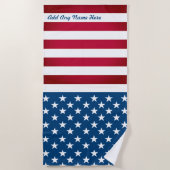 Aangepaste Amerikaanse vlag Strandlaken (Voorkant)