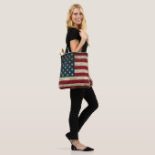 Aangepaste Amerikaanse vlag Tote Bag (Op model)