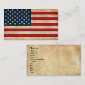 Aangepaste Amerikaanse vlag Visitekaartje (Voorkant / Achterkant)