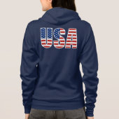 Aangepaste Amerikaanse vlag Vliegtuignas voor vrou Hoodie (Achterkant)
