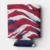 Aangepaste Amerikaanse vlag Waterverven Abstract Blikjeskoeler (Achterkant)