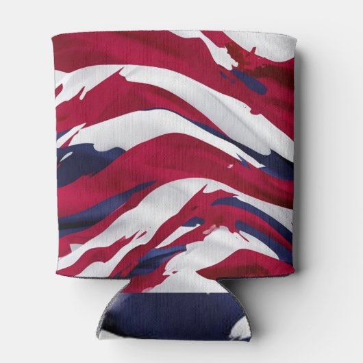 Aangepaste Amerikaanse vlag Waterverven Abstract Blikjeskoeler (Achterkant)