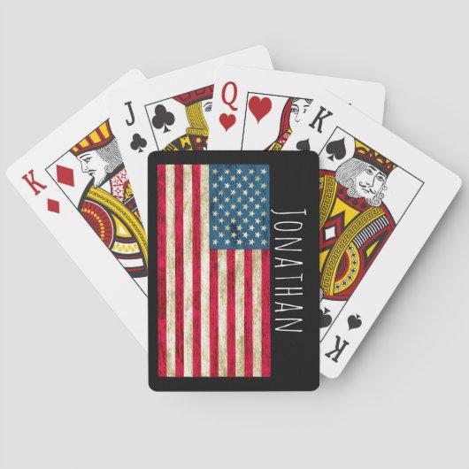 Aangepaste Amerikaanse vlagspelkaarten Pokerkaarten (Achterkant)