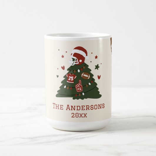 Aangepaste Amerikaanse voetbal Kerstmis Koffiemok (Center)