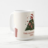 Aangepaste Amerikaanse voetbal Kerstmis Koffiemok (Voorkant links)