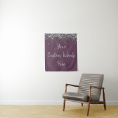 Aangepaste Amethyst & Zilver Gepersonaliseerde Fot Wandkleed (In situ)