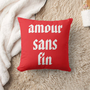 Aangepaste Amour Sans Fin (Eindeloze Liefde) Frans Kussen