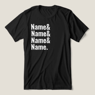 Aangepaste Ampersand Names List Gepersonaliseerde Tri-Blend Shirt