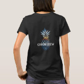 Aangepaste anananas tropische familievakantie t-shirt (Achterkant)