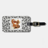 Aangepaste anananas voor monochrome foto's bagagelabel (Voorkant horizontaal)