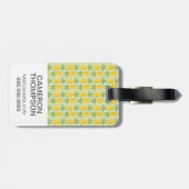 Aangepaste anananassen voor fotorecirculatie bagagelabel (Achterkant horizontaal)