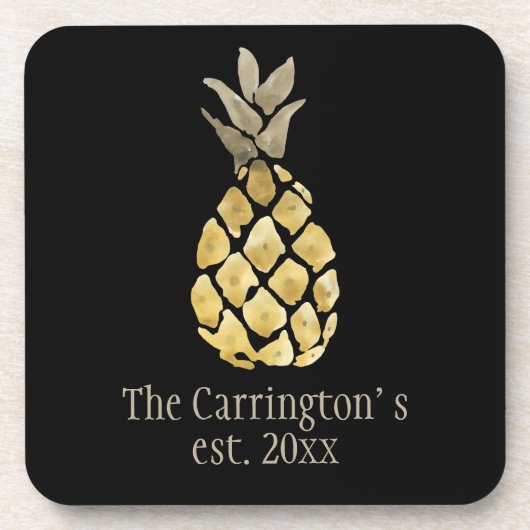 Aangepaste anananasverbinding bier onderzetter (Voorkant)