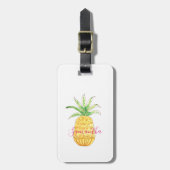 Aangepaste ananas bagagelabel (Voorkant verticaal)