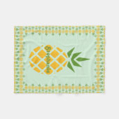 Aangepaste ananas fleece deken (Voorkant (Horizontaal))