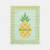 Aangepaste ananas fleece deken (Voorkant)