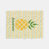 Aangepaste ananas fleece deken (Voorkant (Horizontaal))