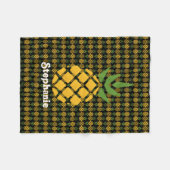 Aangepaste ananas fleece deken (Voorkant (Horizontaal))