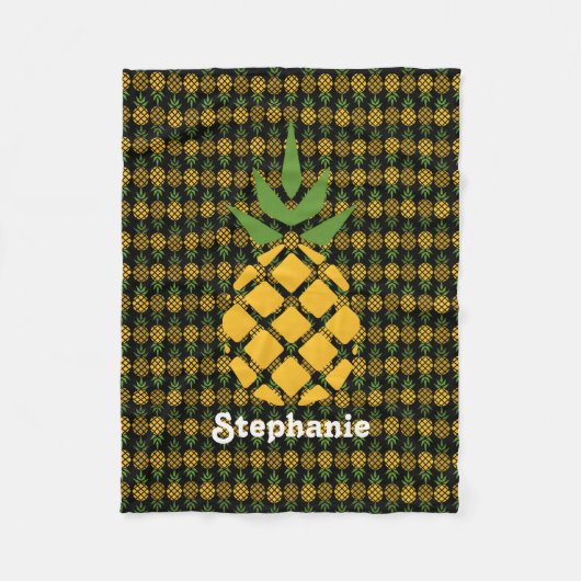Aangepaste ananas fleece deken (Voorkant)