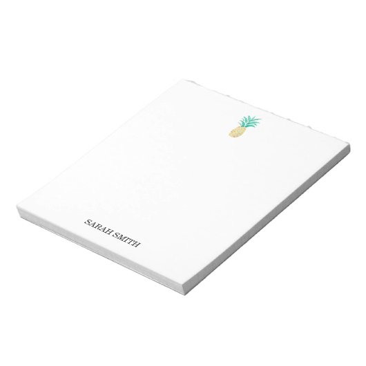 Aangepaste Ananas Schilderij Tropisch Notitieblok (Linkerzijde)