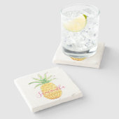 Aangepaste ananas stenen onderzetter (Zijkant)