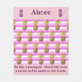 Aangepaste ananassolofferte fleece deken (Voorkant)