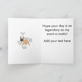 Aangepaste anatomie van een Franse Bulldog Kaart