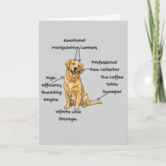 Aangepaste anatomie van een Golden Retriever Kaart (Voorkant)