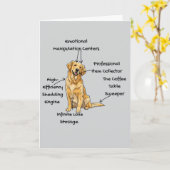 Aangepaste anatomie van een Golden Retriever Kaart (Gele Bloem)