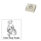 Aangepaste anatomische hartritme kleine bedrijfsru rubberstempel (Gestempeld)