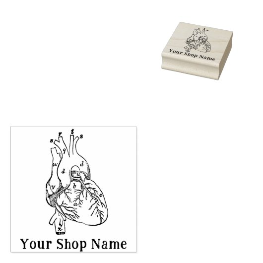 Aangepaste anatomische hartritme kleine bedrijfsru rubberstempel (Gestempeld)