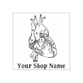 Aangepaste anatomische hartritme kleine bedrijfsru rubberstempel (Afrduk)