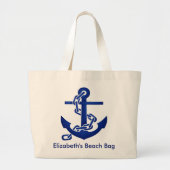 Aangepaste anchor Beach-tas Grote Tote Bag (Voorkant)