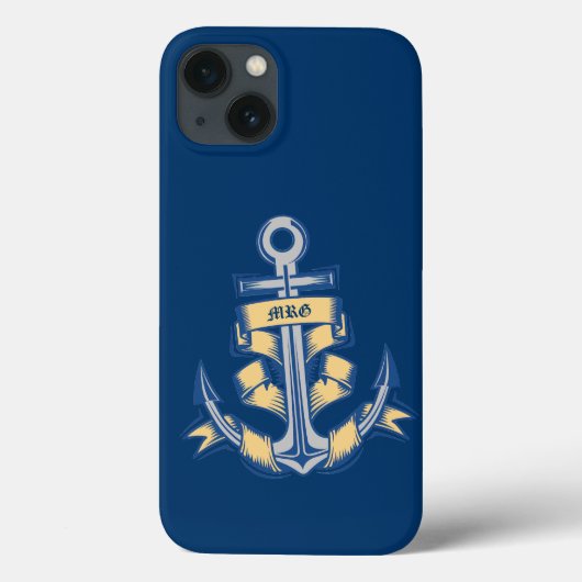Aangepaste anchor zonder been in Azure Case-Mate iPhone Case (Achterkant)