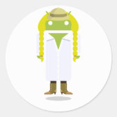 Aangepaste Android Ronde Sticker (Voorkant)
