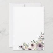 Aangepaste Anemone Bouquet Huwelijksuitnodiging Kaart (Achterkant)