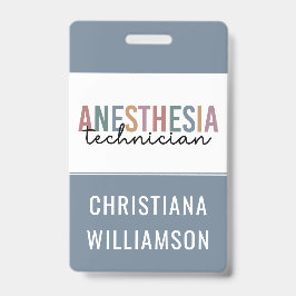 Aangepaste anesthesie Technicus Retro anesthesie Badge