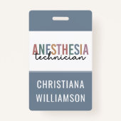 Aangepaste anesthesie Technicus Retro anesthesie Badge (Voorkant)