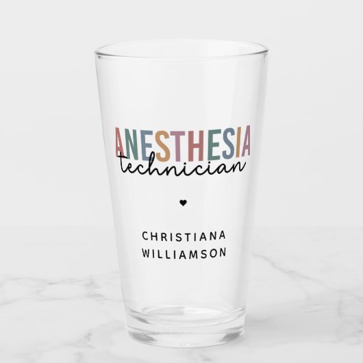 Aangepaste anesthesie Technicus Retro anesthesie Glas (Voorkant)