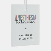 Aangepaste anesthesie Technicus Retro anesthesie Glas Ornament (Voorkant Rechts)