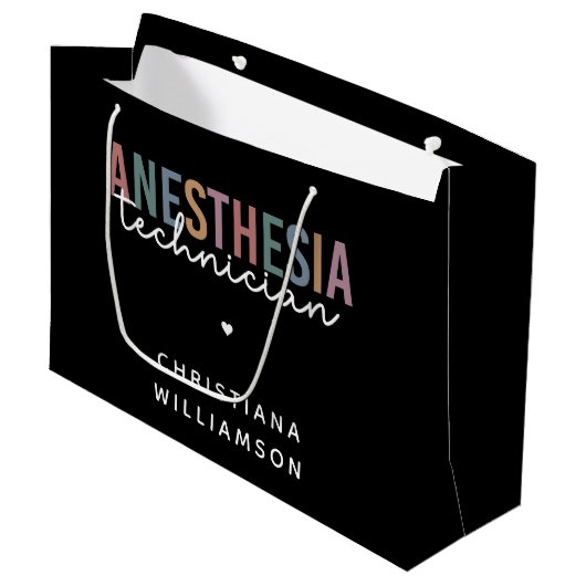 Aangepaste anesthesie Technicus Retro anesthesie Groot Cadeauzakje (Voorkant Gekanteld)