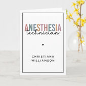 Aangepaste anesthesie Technicus Retro anesthesie Kaart (Gele Bloem)