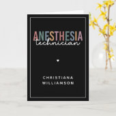 Aangepaste anesthesie Technicus Retro anesthesie Kaart (Gele Bloem)