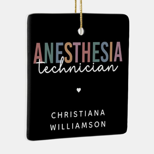 Aangepaste anesthesie Technicus Retro anesthesie Keramisch Ornament (Rechts)