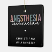 Aangepaste anesthesie Technicus Retro anesthesie Keramisch Ornament (Links)