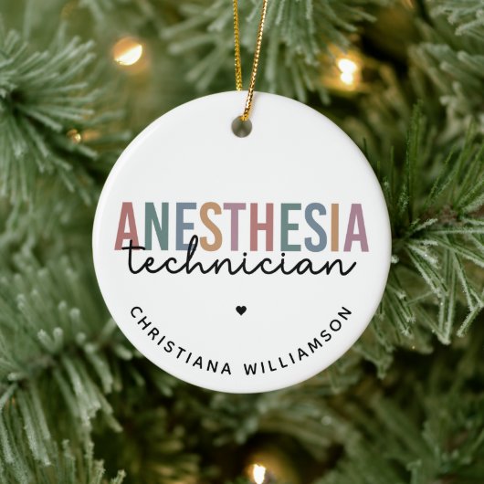 Aangepaste anesthesie Technicus Retro anesthesie Keramisch Ornament (Boom)