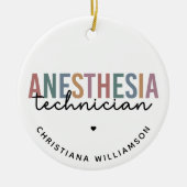Aangepaste anesthesie Technicus Retro anesthesie Keramisch Ornament (Voorkant)