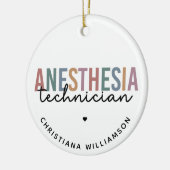 Aangepaste anesthesie Technicus Retro anesthesie Keramisch Ornament (Links)