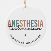 Aangepaste anesthesie Technicus Retro anesthesie Keramisch Ornament (Achterkant)