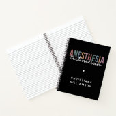 Aangepaste anesthesie Technicus Retro anesthesie Notitieboek (Binnen)